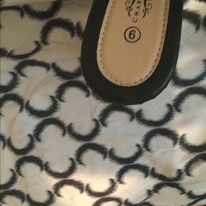 Never worn black wedge sandals